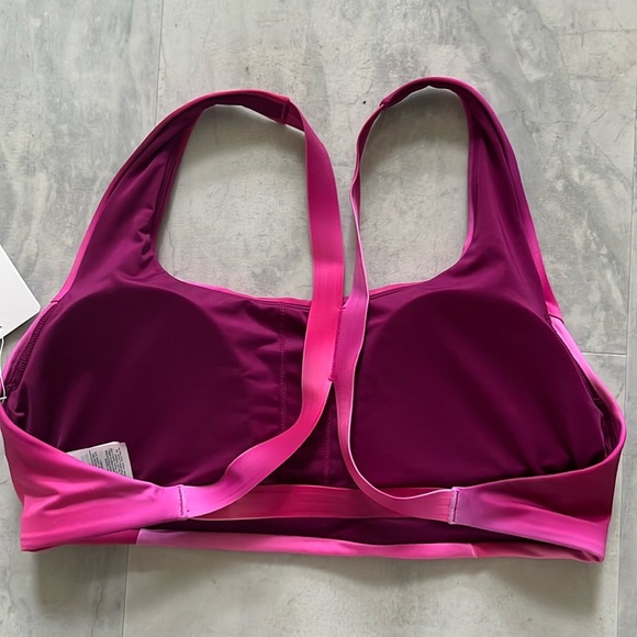 Athleta   Racer back Bra Variations of pink/purple interior removable pads  Sz M - Picture 6 of 9